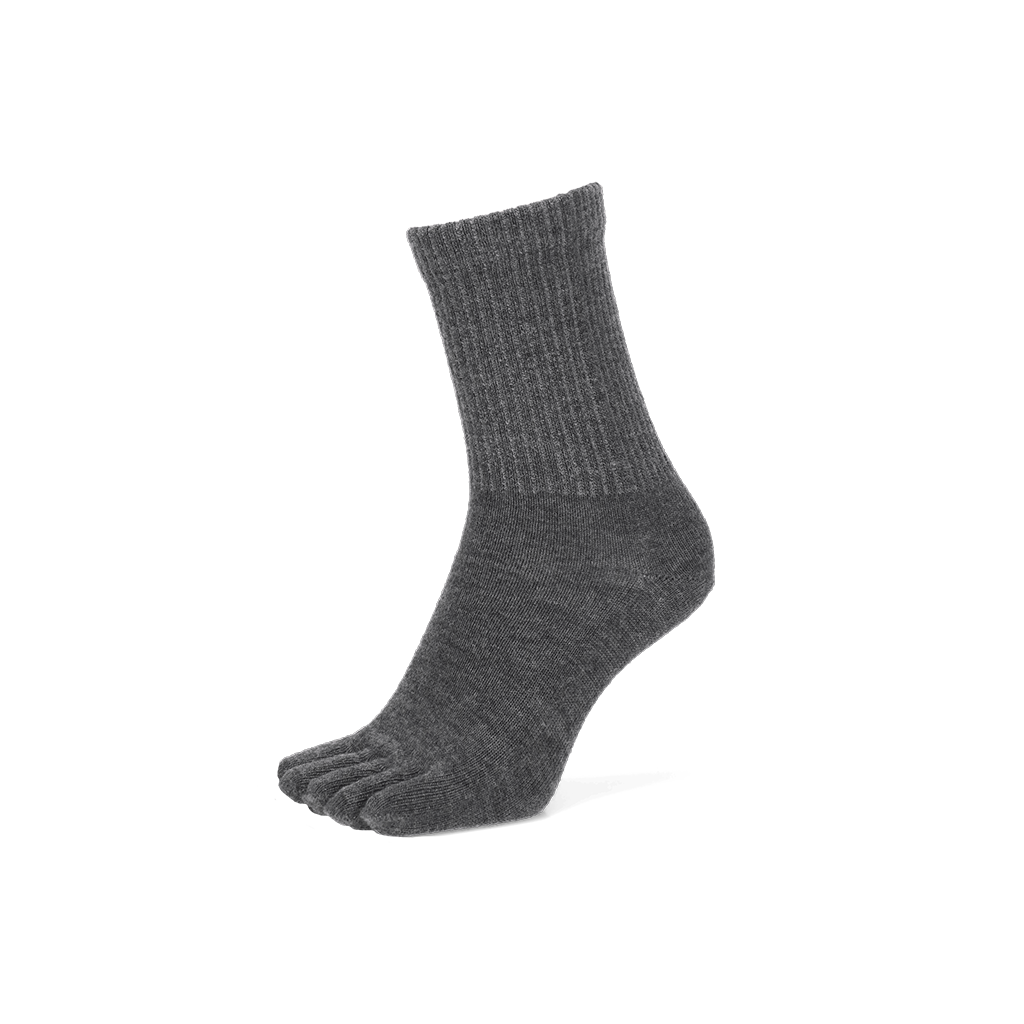 Loose-Fit Merino Toe Crew Socks - DimGrey