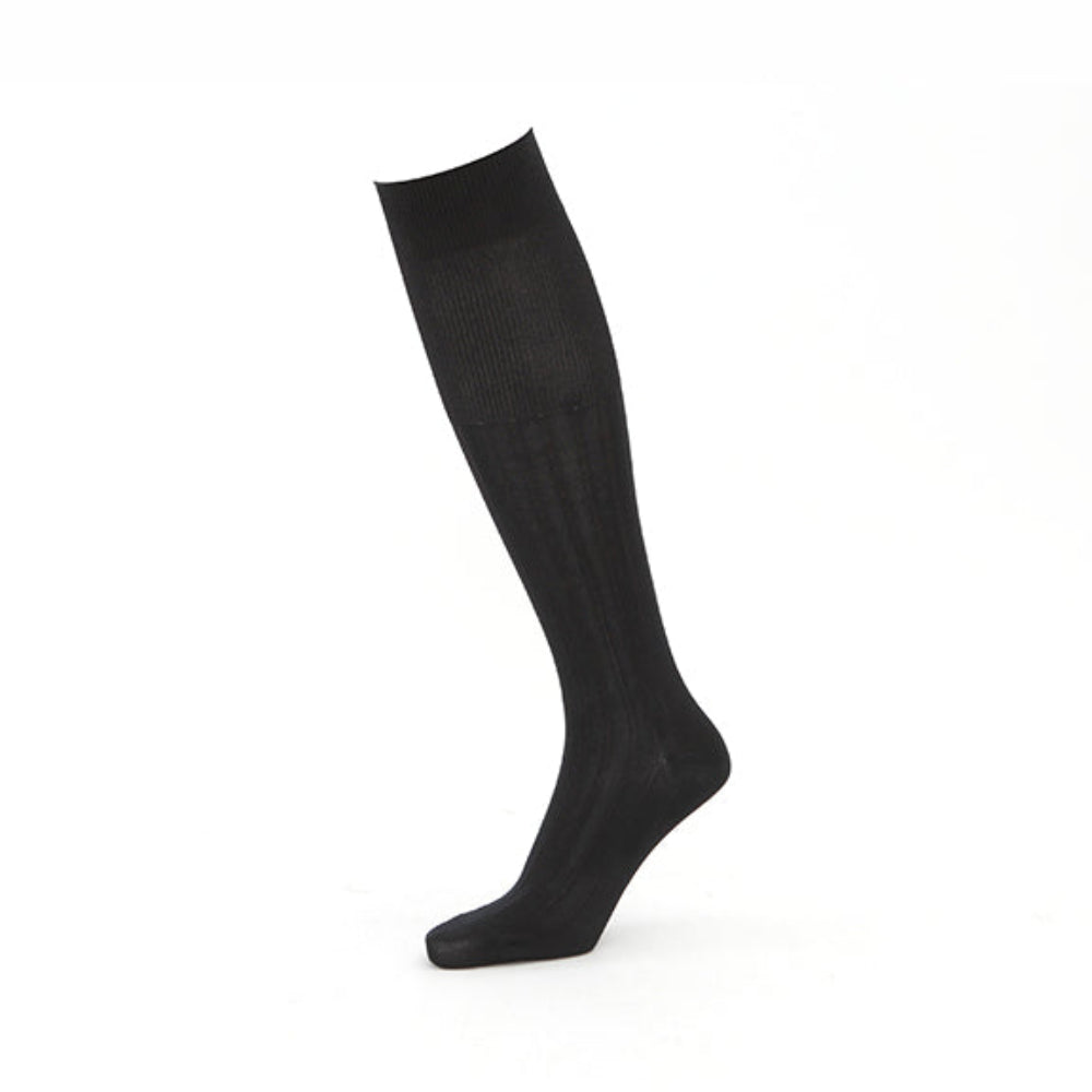 Premium 9x2 Rib Cotton Knee-High Socks - BlackWine (MEN)