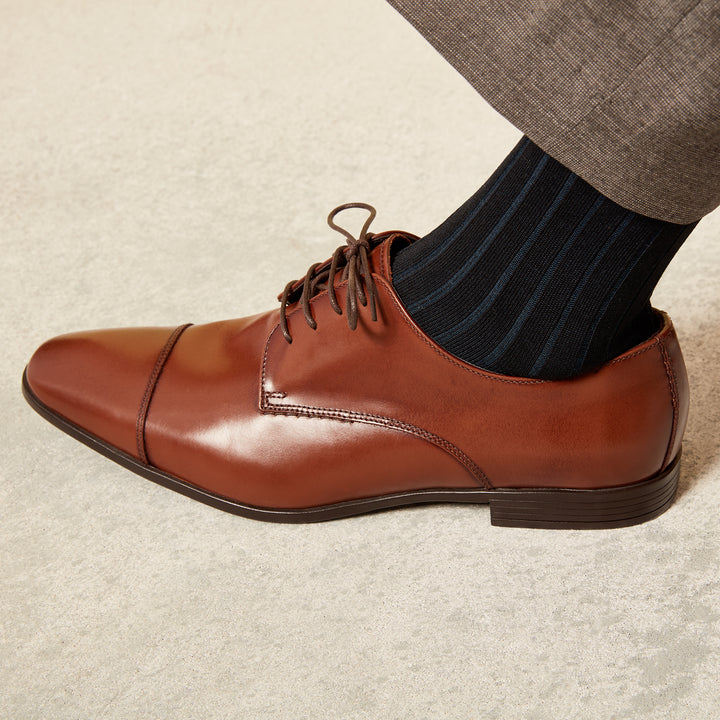Premium 9x2 Rib Cotton Knee-High Socks (MEN)