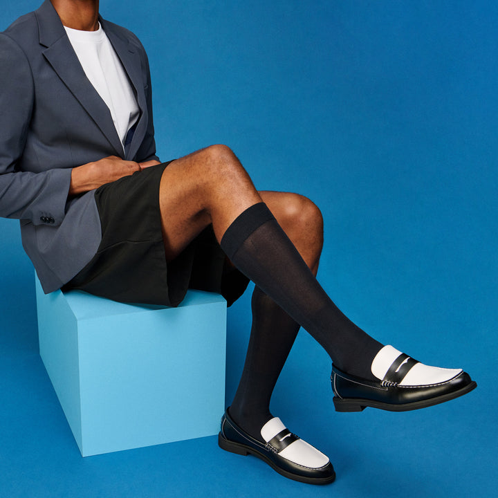 Toe Knee-High Socks - Navy