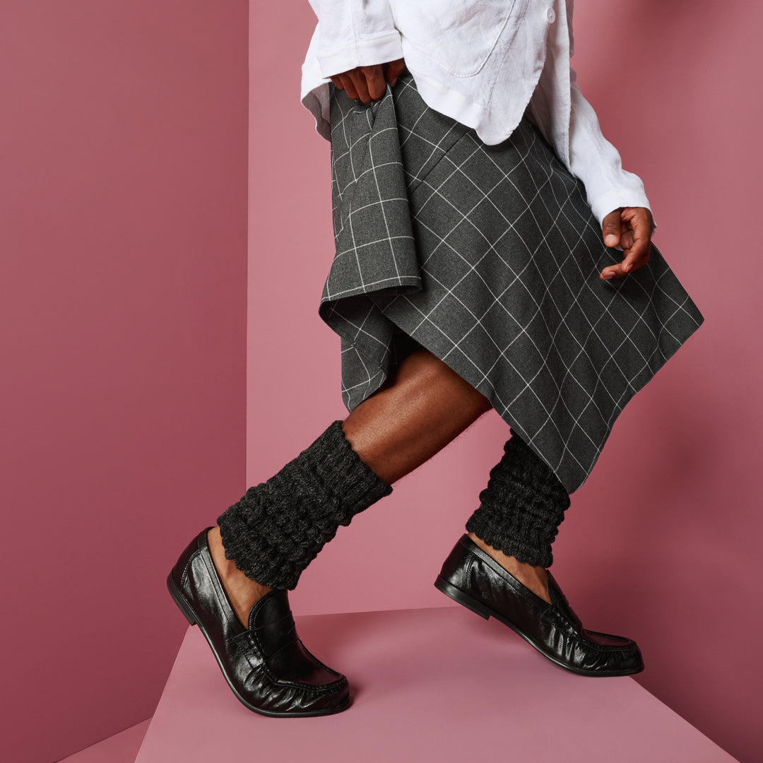 Merino-Silk Leg Warmers - Black (UNISEX)