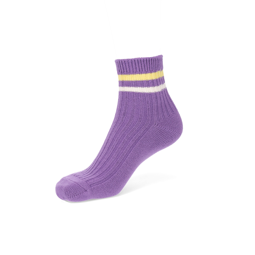 Striped Cotton  Short Crew Socks