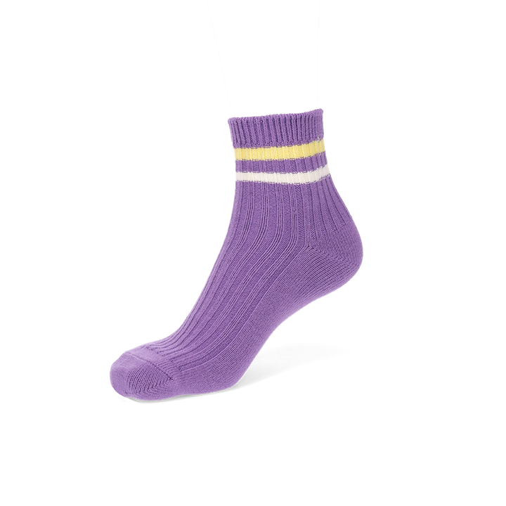 Striped Cotton  Short Crew Socks