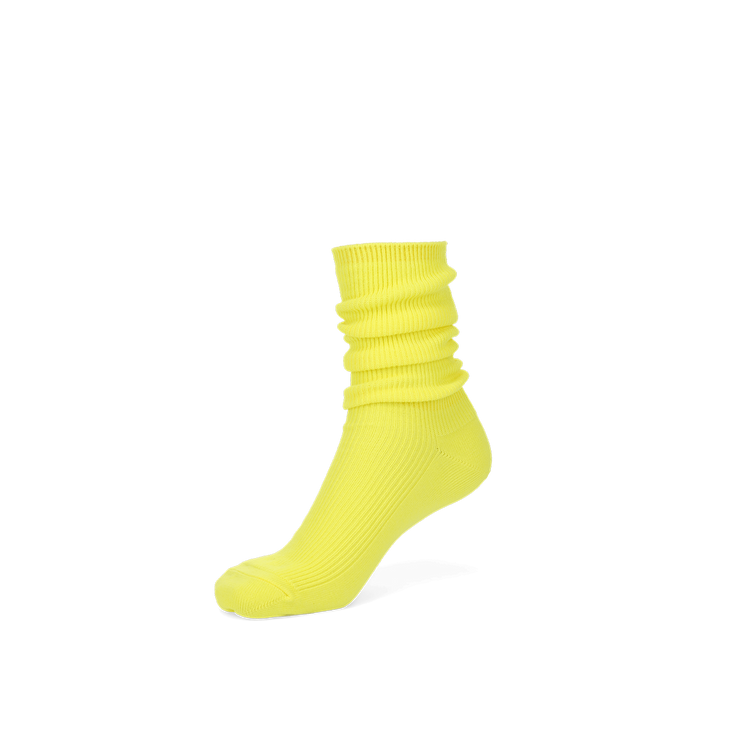 Ribbed Neon Color Crew Socks