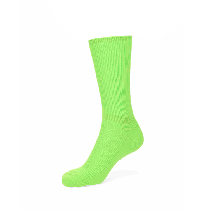 Ribbed Neon Color Crew Socks