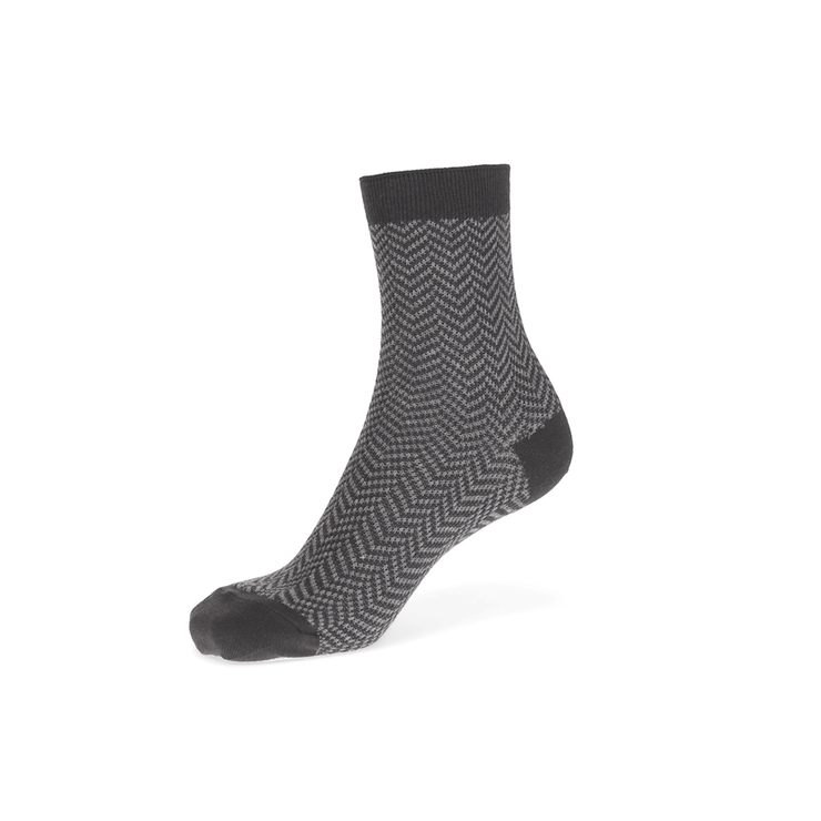 Sustainable Herringbone Cotton  Crew Socks