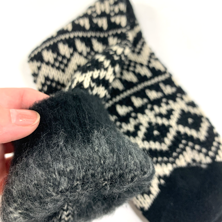 Dear Denier Ellen Recycled Wool Cashmere Blend Fairisle Socks