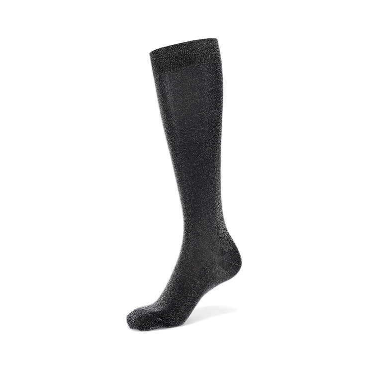Soft Lamé Semi-Sheer  Knee-High Socks