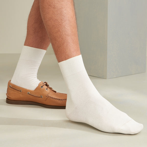 Washi Short Crew Socks - White