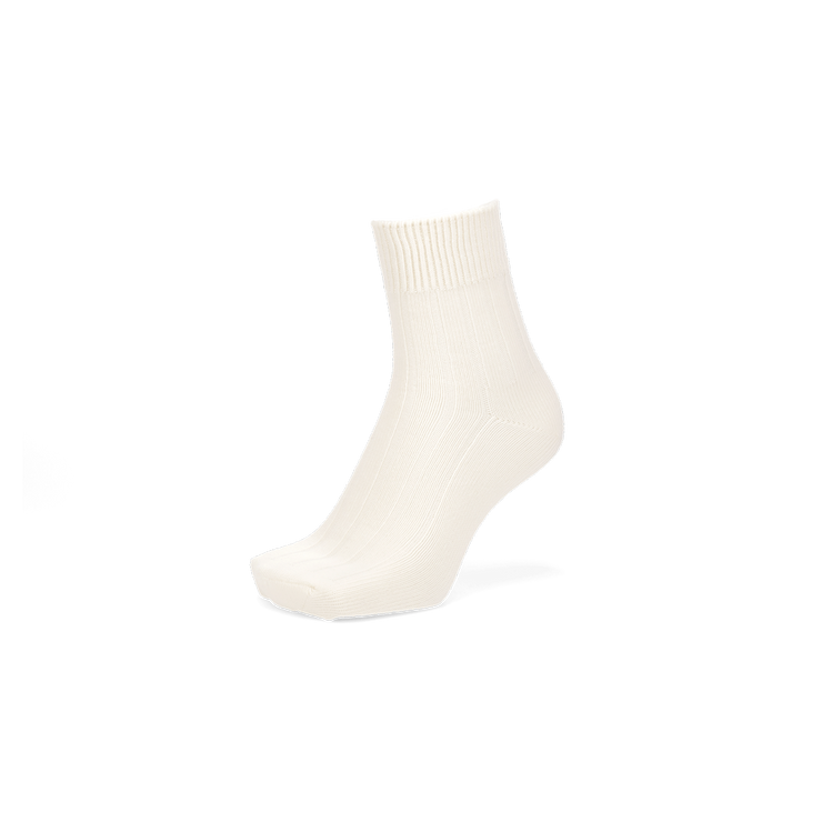 Wide-Ribbed Cotton  Short Crew Socks