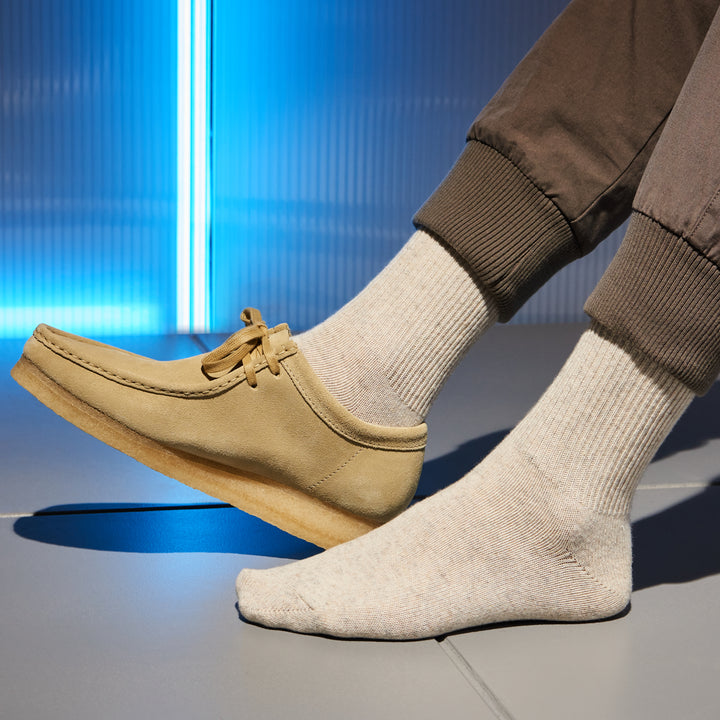 Sustainable Merino Crew Socks - Ivory (MEN)