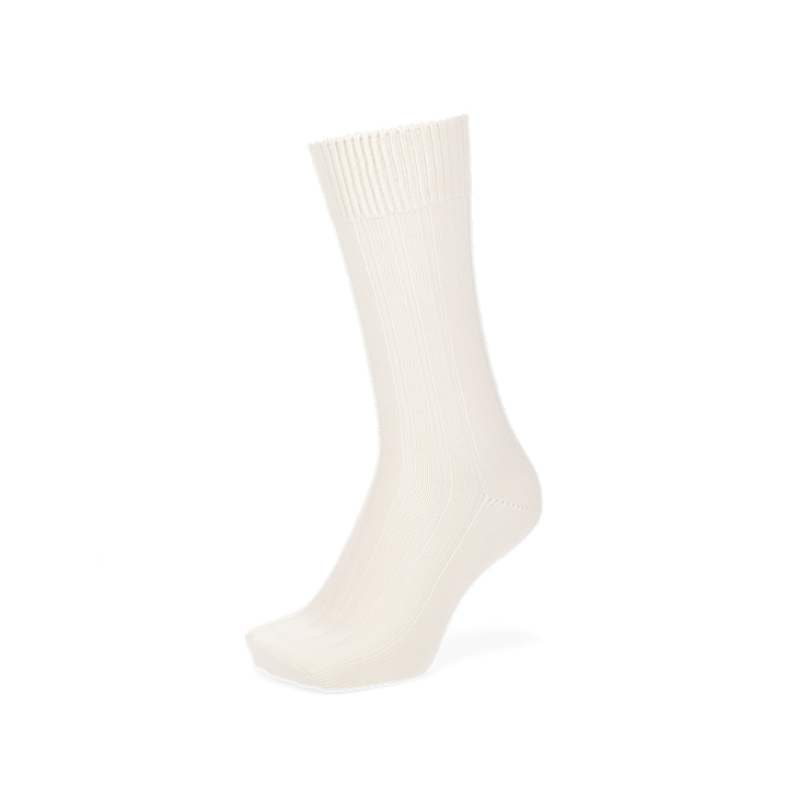 Wide-Ribbed Cotton  Crew Socks