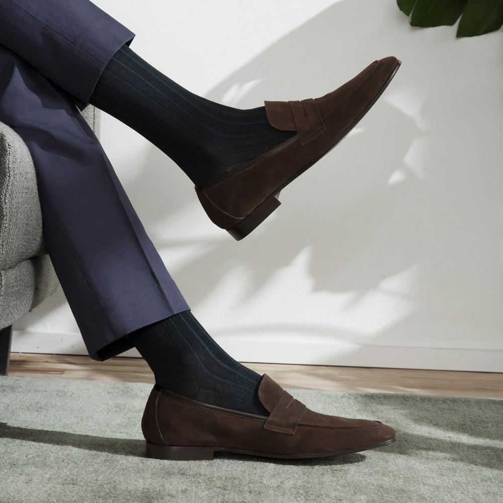 Premium 9x2 Rib Cotton Knee-High Socks (MEN)