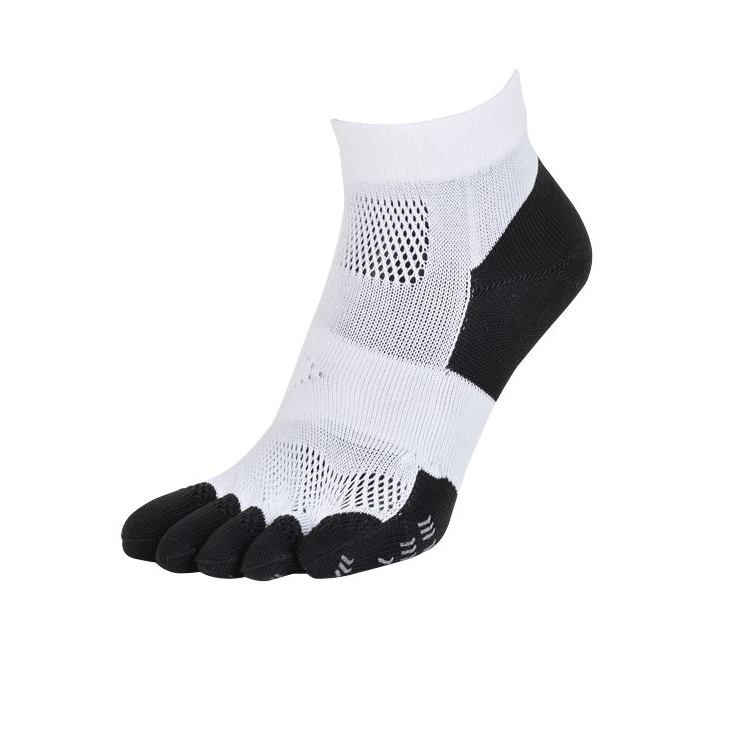 Toe Socks Men Five Fingers Socks Breathable Cotton Cycling Sock Sports  Running Solid Color Black White
