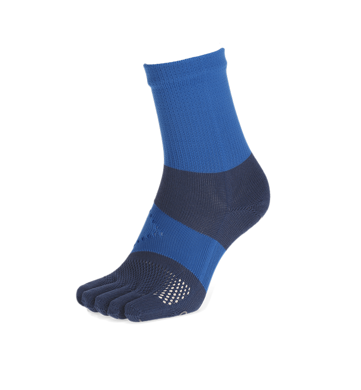Tabio Power Fit Crew Socks: Blue – Trunk Clothiers