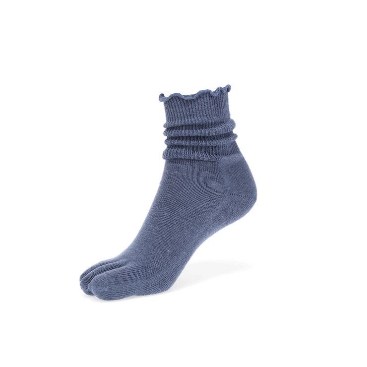 Loose-Fit Cotton Toe  Crew Socks